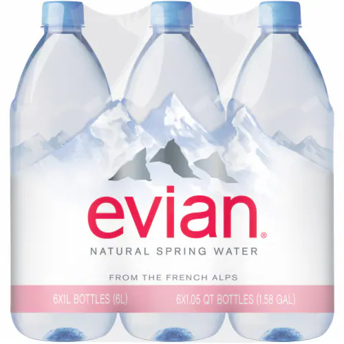 שישיית מים אביאן Evian (חסר במלאי)